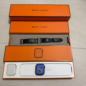 에르메스 애플워치 9 블랙 45mm 박스 풀셋