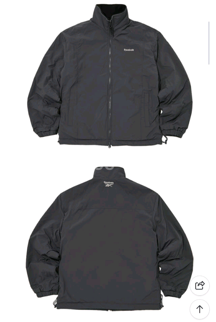 리복 양면후리스자켓 새상품--1