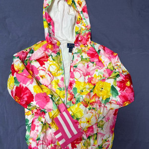 폴로 랄프로렌 아동 플로럴 후드 바람막이 8-10세