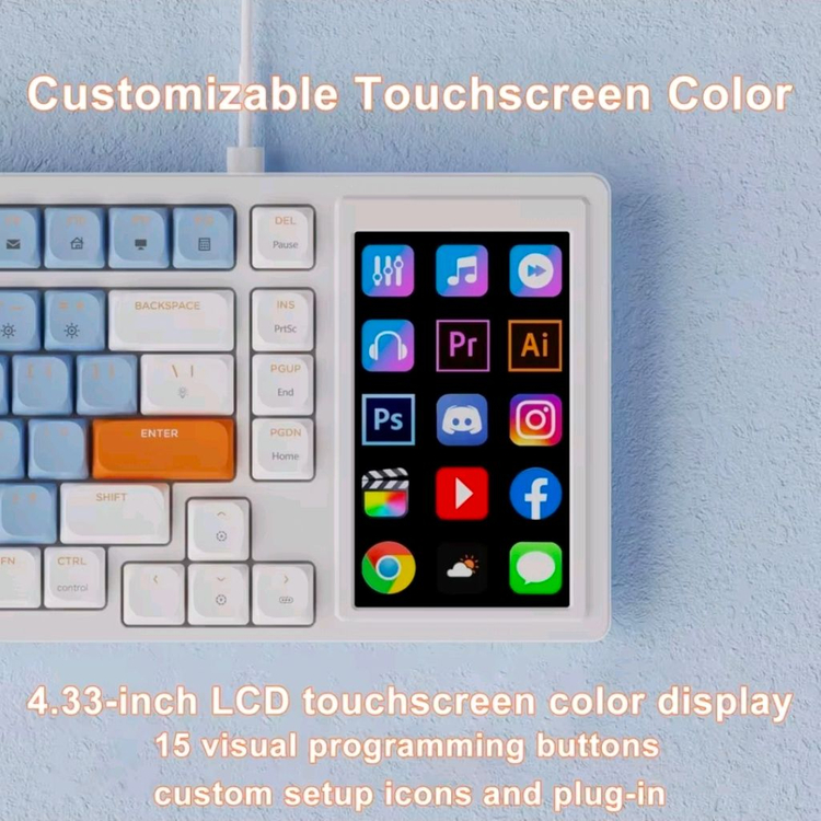 AJAZZ AKP815 기계식 키보드 (스트림덱 터치패널 키보드) 이미지