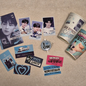 제베원 박건욱 생카 특전 컵홀더 포카 스티커 엽서 뱃지 이미지