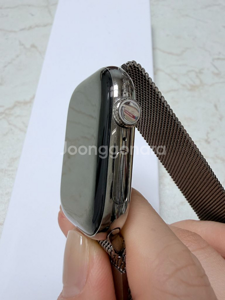 애플워치10 [셀룰러 46mm 내추럴 티타늄ㅣ내추럴 밀레니즈 루프ㅣ박스포함]--3