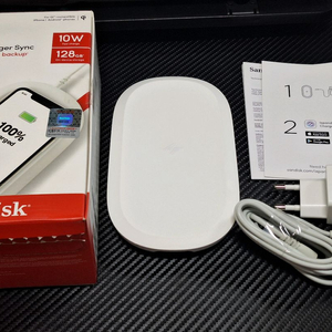 샌디스크 외장SSD 128gb+무선충전기 Ixpand Wireless charger synk
