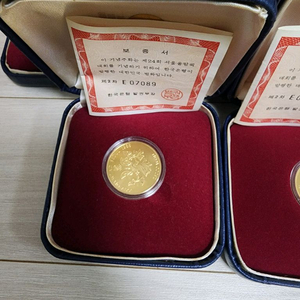 88 서울 올림픽 금화 주화 - 부채춤 이미지