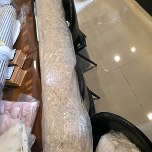 글램 샤기 원형러그 베이지 200cm 거실카페트