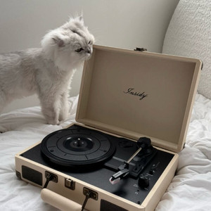 인사이디 휴대용 레트로 턴테이블 이미지