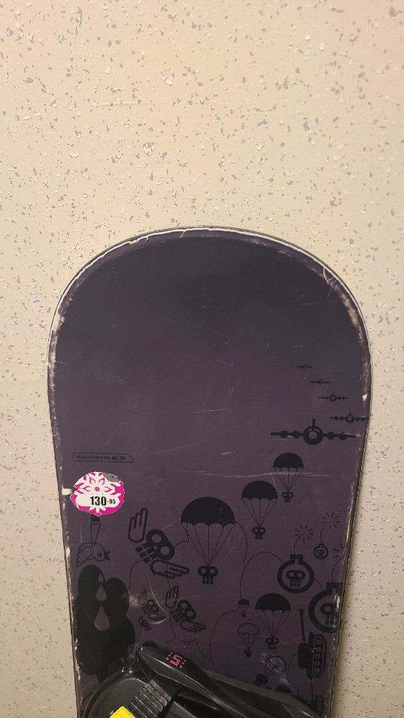 주니어 살로몬 스노우보드 데크 129cm & 바인딩 /부츠220--6