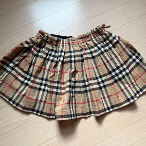 버버리 체크 플리츠 스커트 4Y