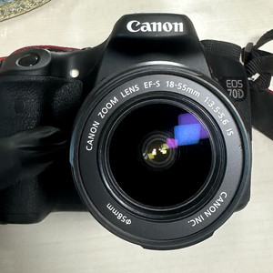 캐논 EOS 70D DSLR 카메라 18-55mm 렌즈 이미지