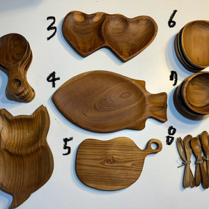 원목 나무 주방용품 모음 (접시, 그릇, 도마 등)