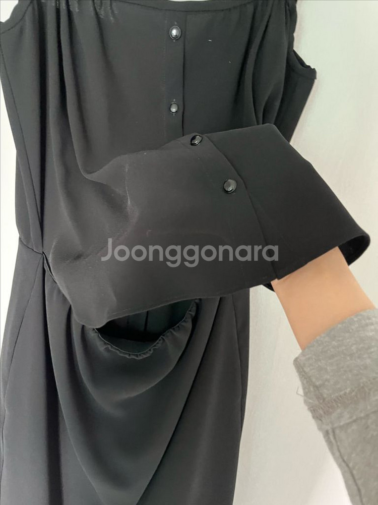 타임 레이어드 슬리브리스 드레스 원피스 블랙(55)--3