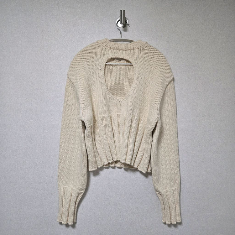 샵엠 백서클 코튼 니트 / 여성 니트/ 여자 니트--4