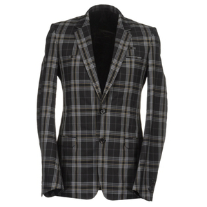 Undercover 블랙 체크 블레이져