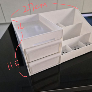 화이트 서랍 수납 화장품 정리함(새상품)