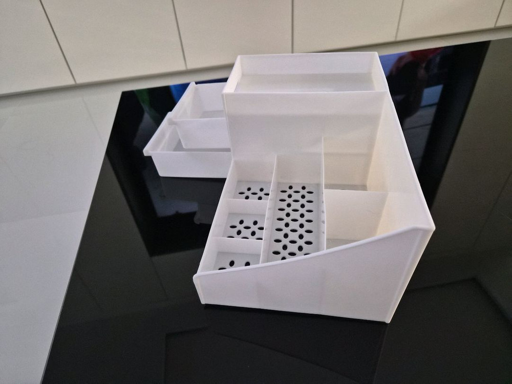 화이트 서랍 수납 화장품 정리함(새상품)--3