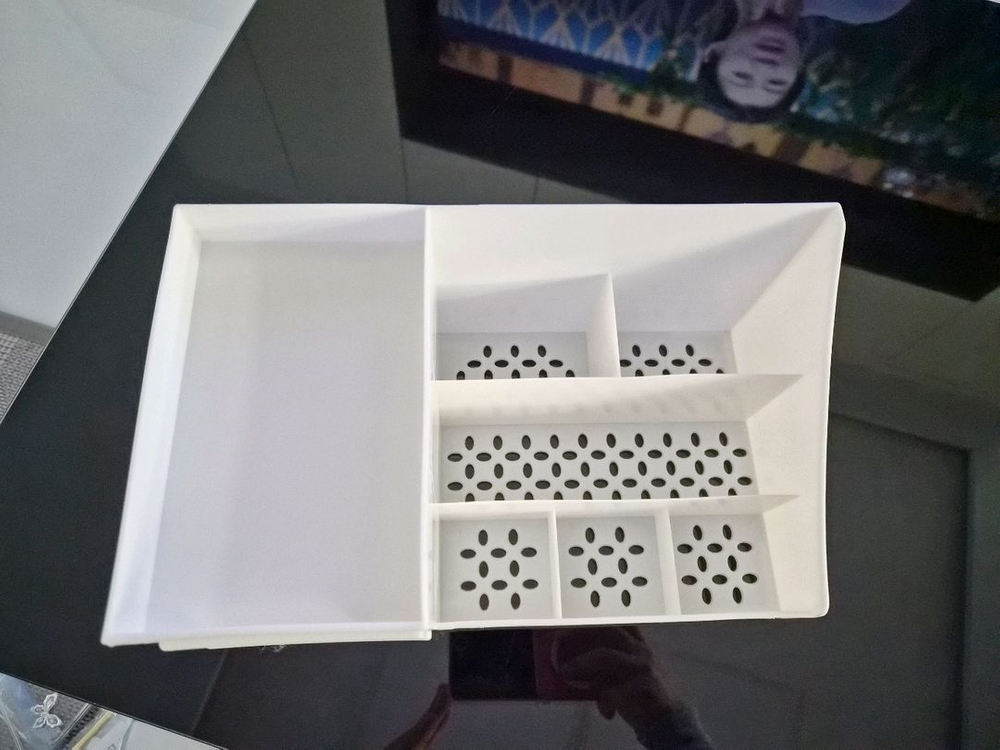 화이트 서랍 수납 화장품 정리함(새상품)--4