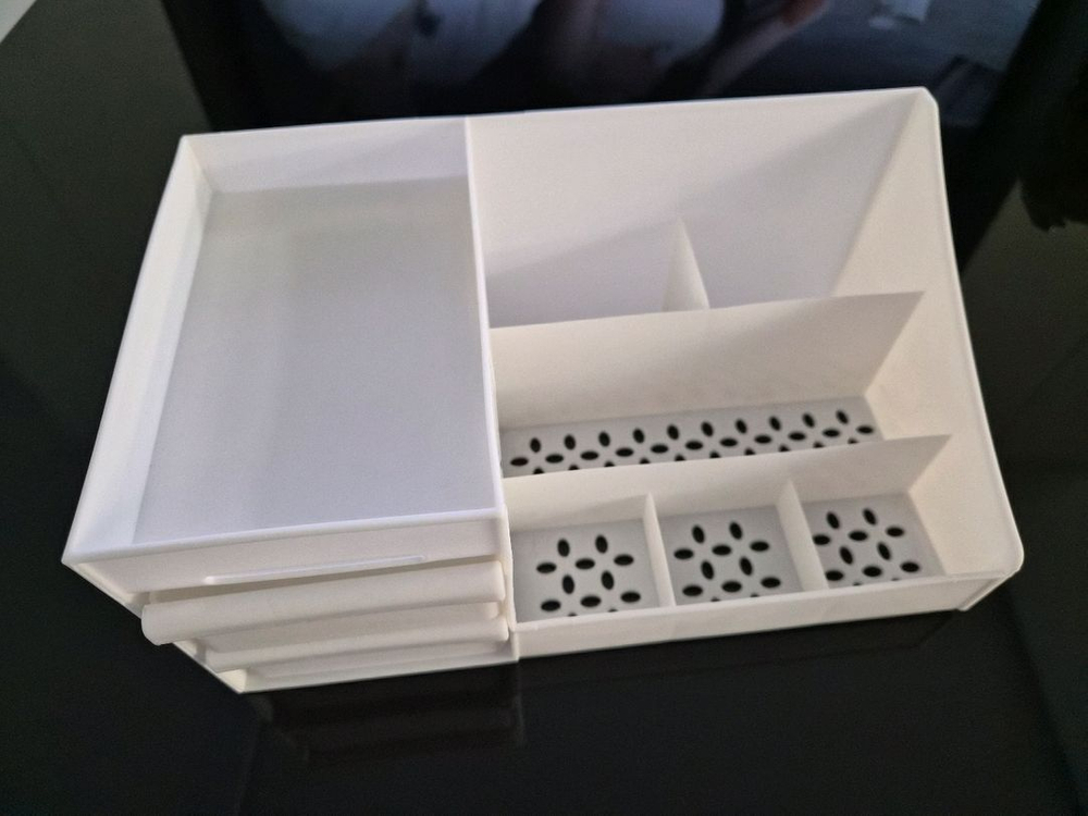 화이트 서랍 수납 화장품 정리함(새상품)--5