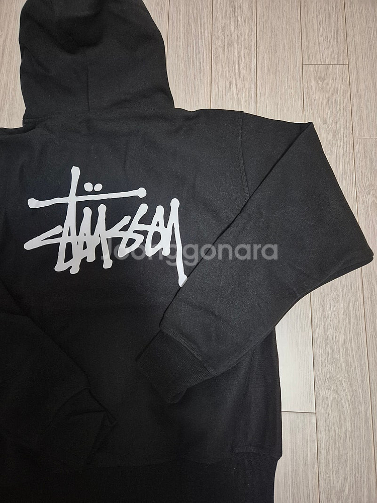 정가 279,000원 미착용 새제품 정품 스투시 백로고 기모 후드티 긴팔 공용--2