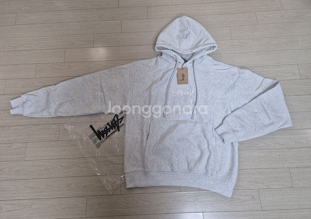 정가 279,000원 미착용 새제품 정품 스투시 백로고 기모 후드티 긴팔 공용--3