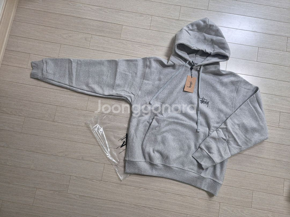 정가 279,000원 미착용 새제품 정품 스투시 백로고 기모 후드티 긴팔 공용--6