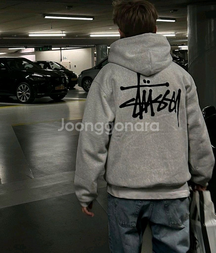 정가 279,000원 미착용 새제품 정품 스투시 백로고 기모 후드티 긴팔 공용--9