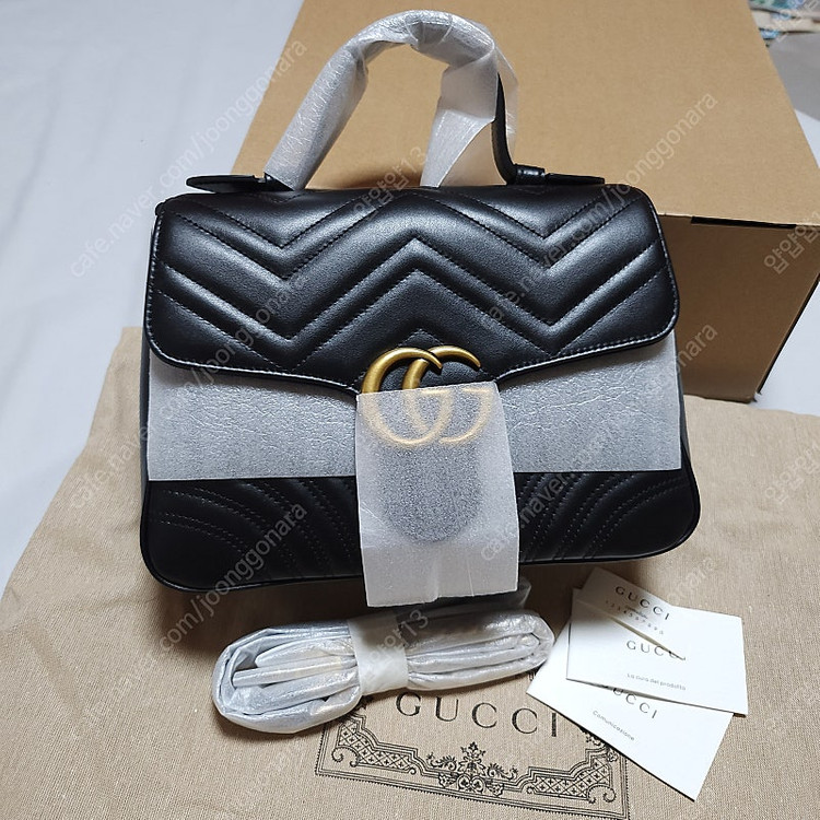 구찌 마틀라세 탑핸들백 스몰사이즈--2