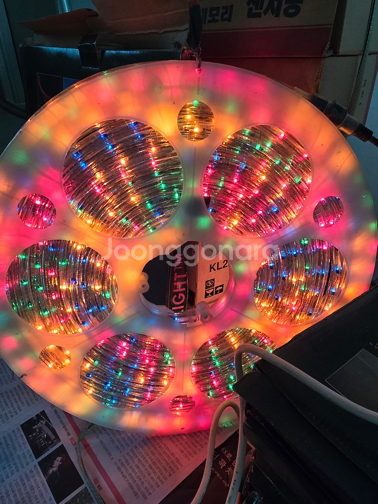 무지개색 불빛조절형 줄네온--3