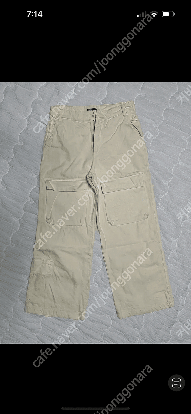 택포)자라 로우라이즈 와이드 카고팬츠--2