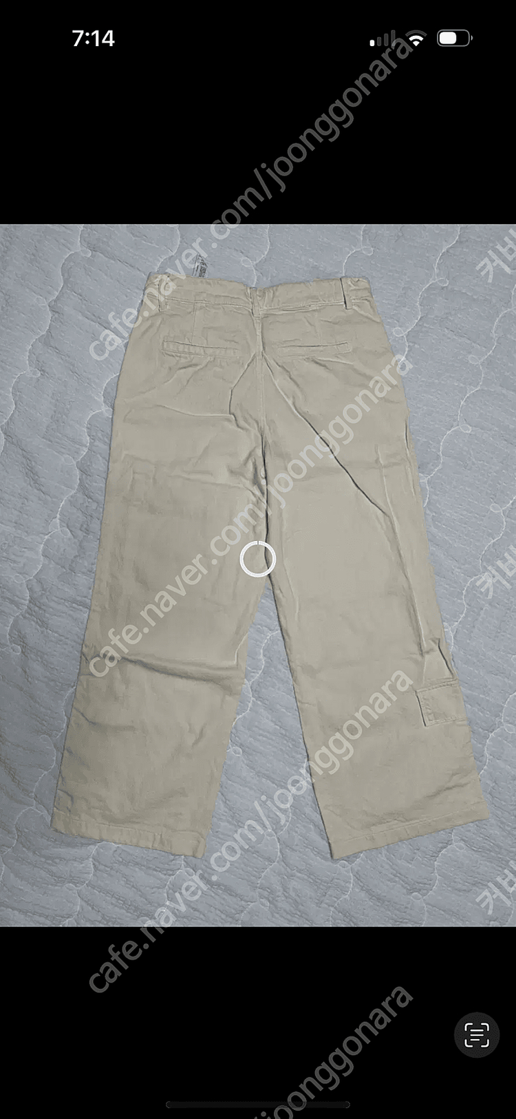 택포)자라 로우라이즈 와이드 카고팬츠--3