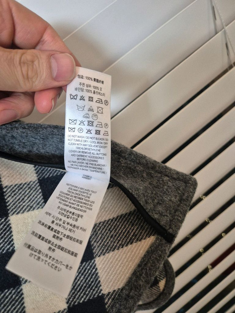 a급)버버리 키즈 회색 판쵸(망토)--6