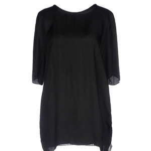 Valentino black Cupro And Cotton T-shirt