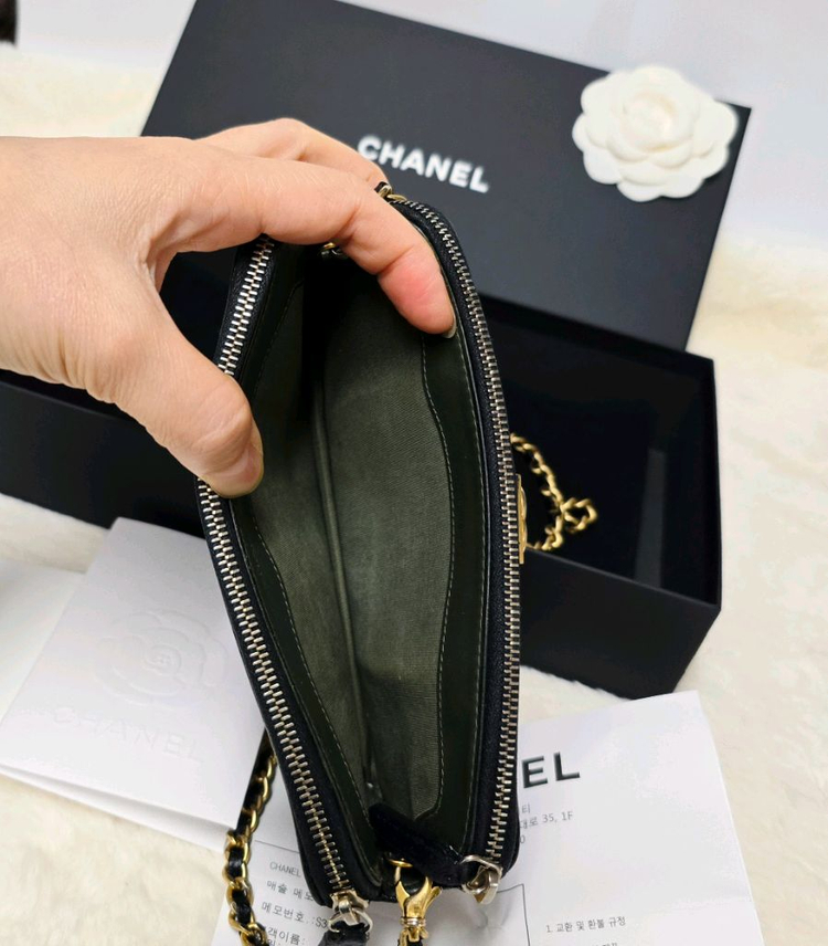 샤넬woc폴더백 숄더백 체인백 미니백 23번대영수증포함--4