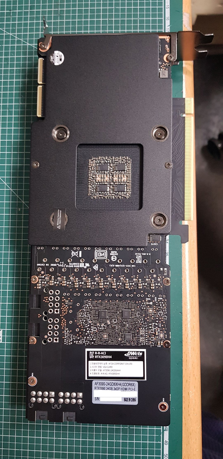 AFOX Geforce RTX 3090 D6X 24GB 실사용시간 8시간 미만 이미지