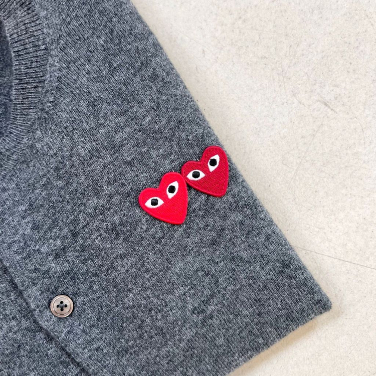 꼼데가르송 더블하트와펜 라운드 가디건--3