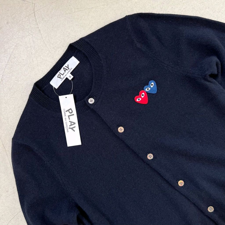 꼼데가르송 더블하트와펜 라운드 가디건--5