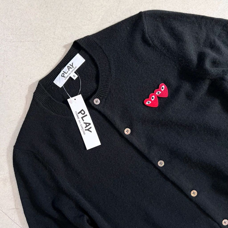 꼼데가르송 더블하트와펜 라운드 가디건--6