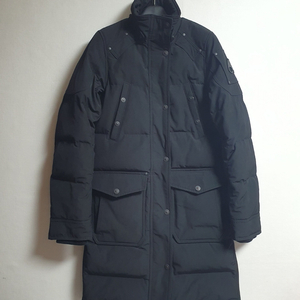 무스너클 블랙 롱패딩 XS 구스다운 슬림핏 (후드없음)