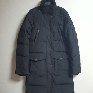 무스너클 블랙 롱패딩 XS 구스다운 슬림핏 (후드없음)