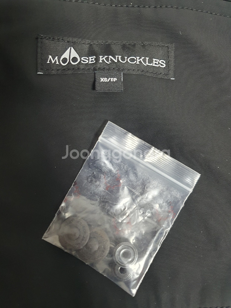 무스너클 블랙 롱패딩 XS 구스다운 슬림핏 (후드없음)--5