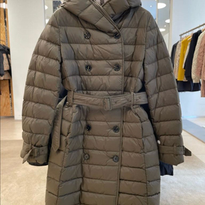 버버리 롱패딩 카키