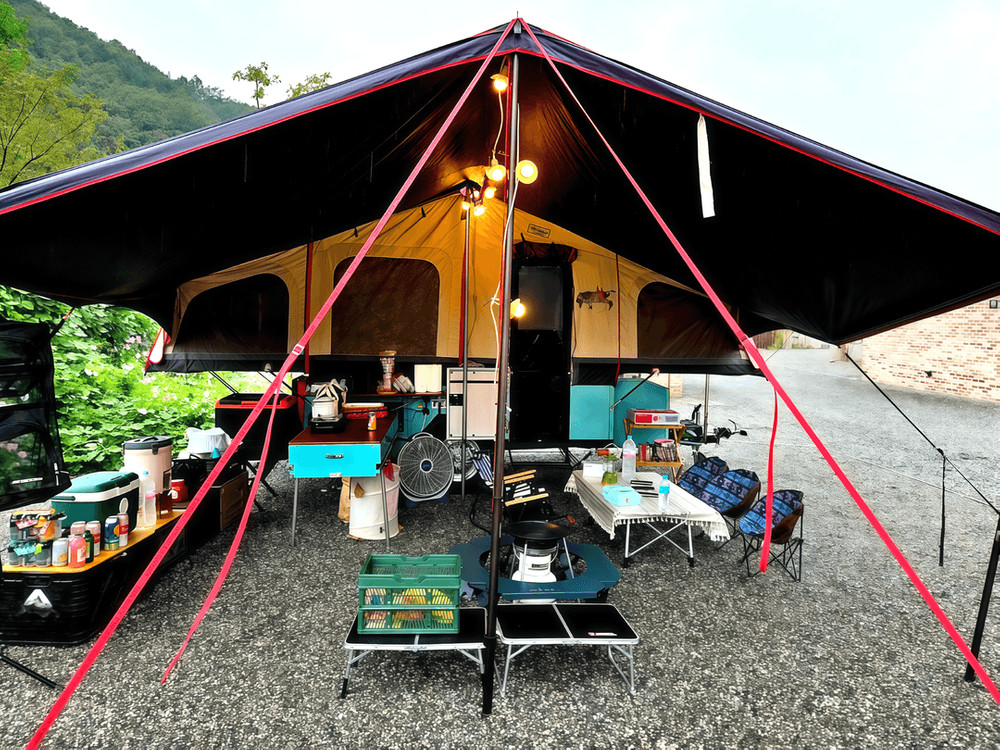 신화 텐트트레일러 T6 / 650만원 / 무버!! 무시동 히터!! 에어컨까지!! 이미지