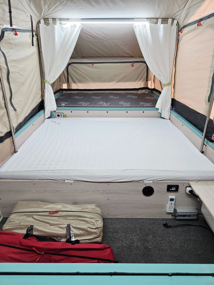 신화 텐트트레일러 T6 / 650만원 / 무버!! 무시동 히터!! 에어컨까지!! 이미지