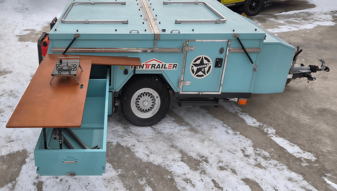 신화 텐트트레일러 T6 / 650만원 / 무버!! 무시동 히터!! 에어컨까지!! 이미지