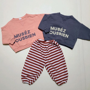 S 크크,오뜨르/ 유아 맨투맨, 바지/ 상하복, 등원룩