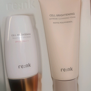 re:nk 셀 브라이트닝 선크림 클렌징폼 세트 미개봉