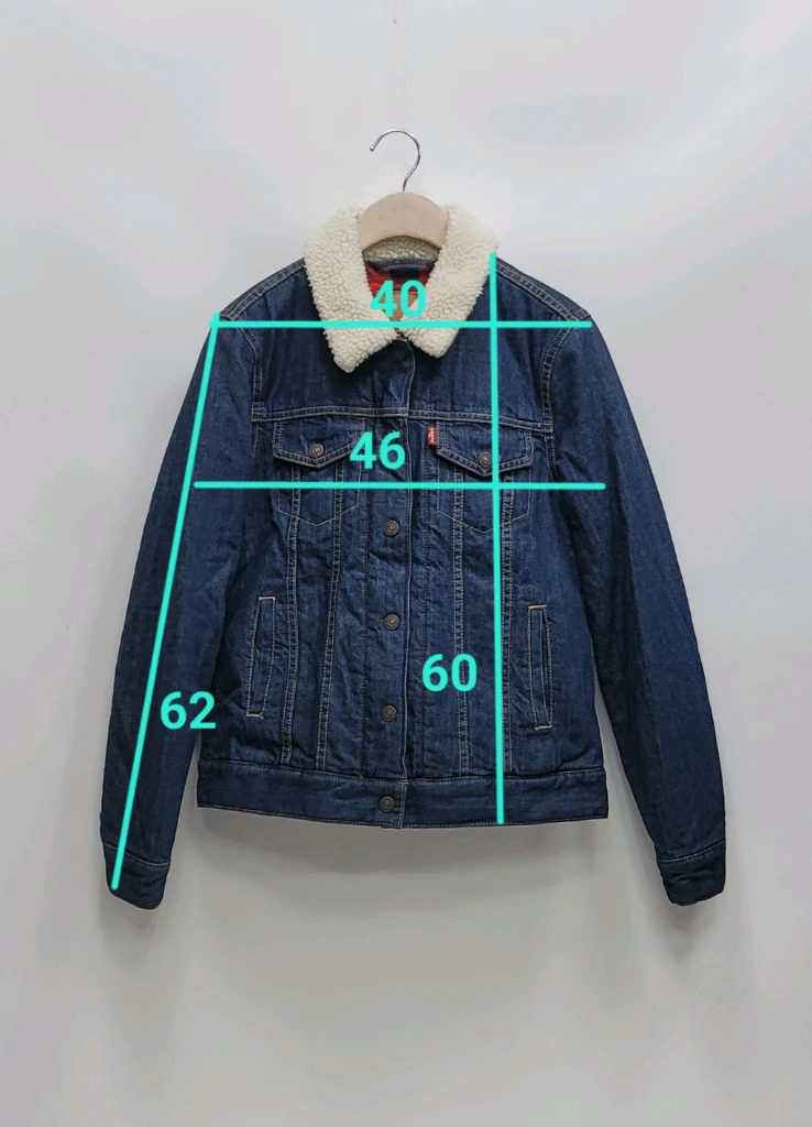 (새상품급) LEVIS 리바이스 양털 구스 다운 청자켓 / 여 S 이미지
