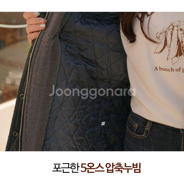 후드 누빔 점퍼--5