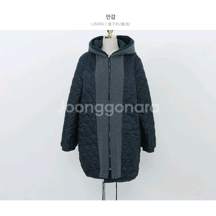 후드 누빔 점퍼--9