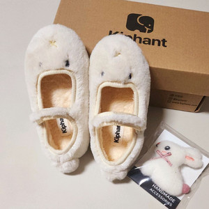 140~145사이즈) 키펀트 페더 래빗 여아 겨울 퍼메리제인 토끼털신발