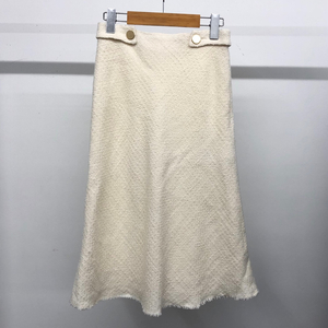 프랑스 끌로디피에로 트위드 금장 스커트 36사이즈